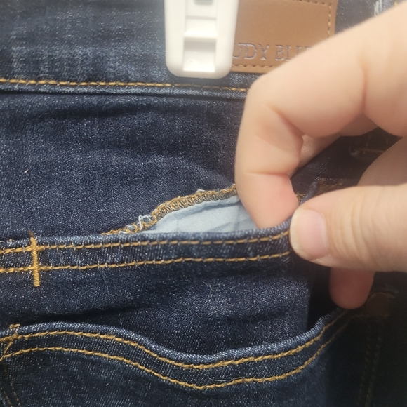 HI-WAIST BACK PHONE YOKE SEAM SKINNY - Picture 3 of 4